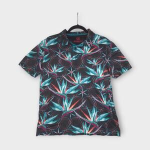Men's Bugatchi UOMO Multicolor Print Polo NO SIZE TAG. Assumed Small - Medium